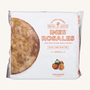Inés Rosales Orange olive oil torta, hand-made, from Seville, 6 unit pack 180 gr