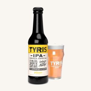 Tyris IPA artisan craft beer, Indian Pale Ale style, from Valencia, bottle 33cl
