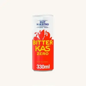 Bitter Kas Zero, Sugar-free and Alcohol-free Bitter Flavored Soda, can 33 cl front